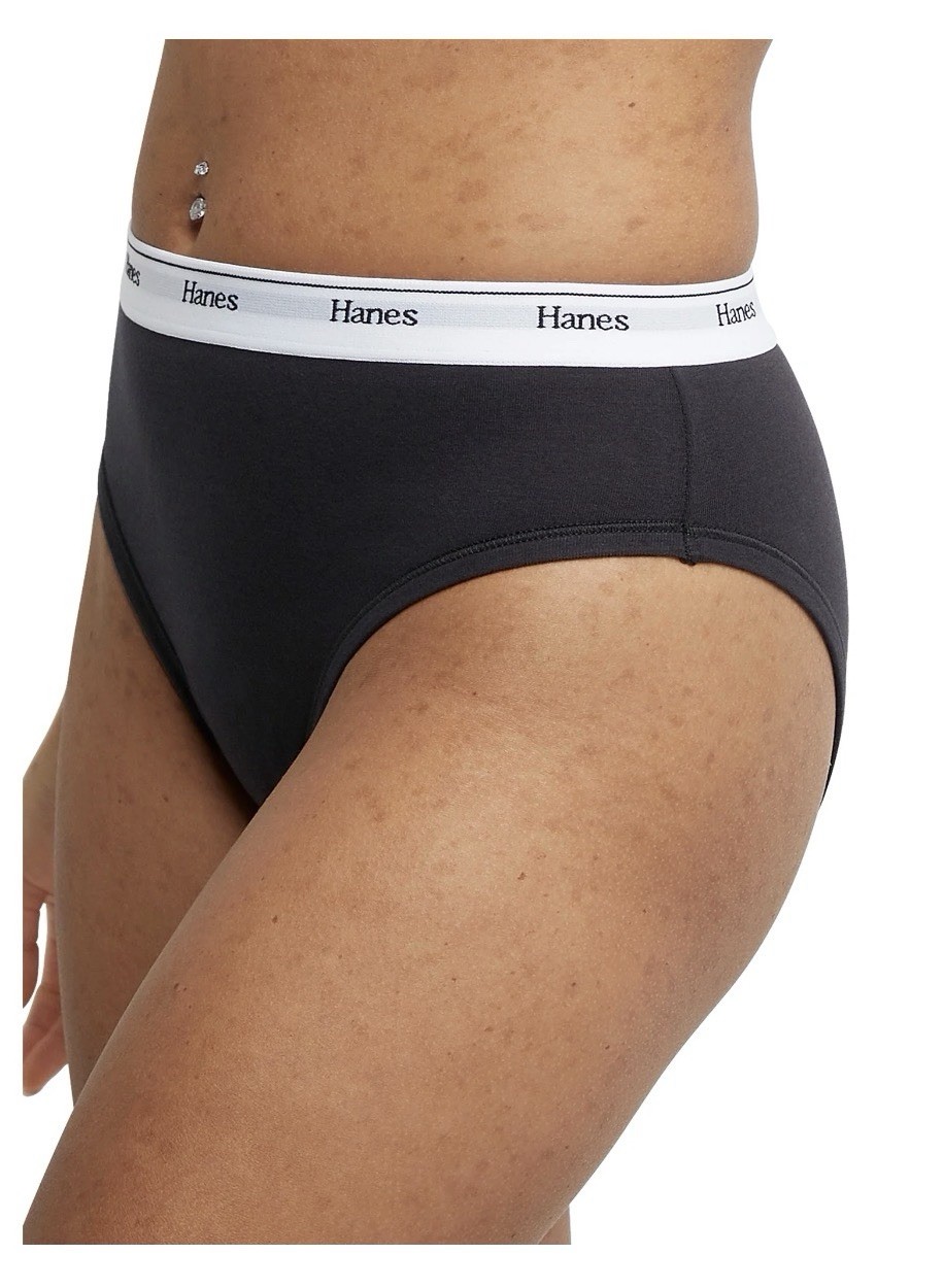 6-Pack HANES Originals Women’s 7/L Hi-Legs Cotton Stretch Breathable Underwear