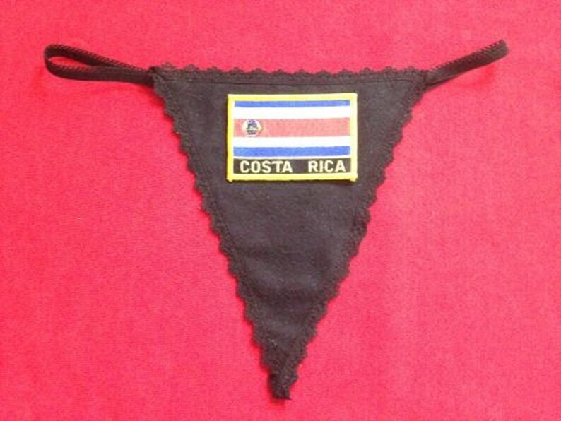 New Womens COSTA RICA Country Flag String Thong Panty Pura Vida Underwear