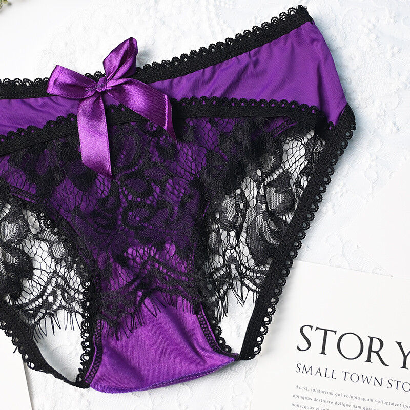 Sexy Womens Crotchles Panties Briefs Lace French Underwear Open Back Intimates