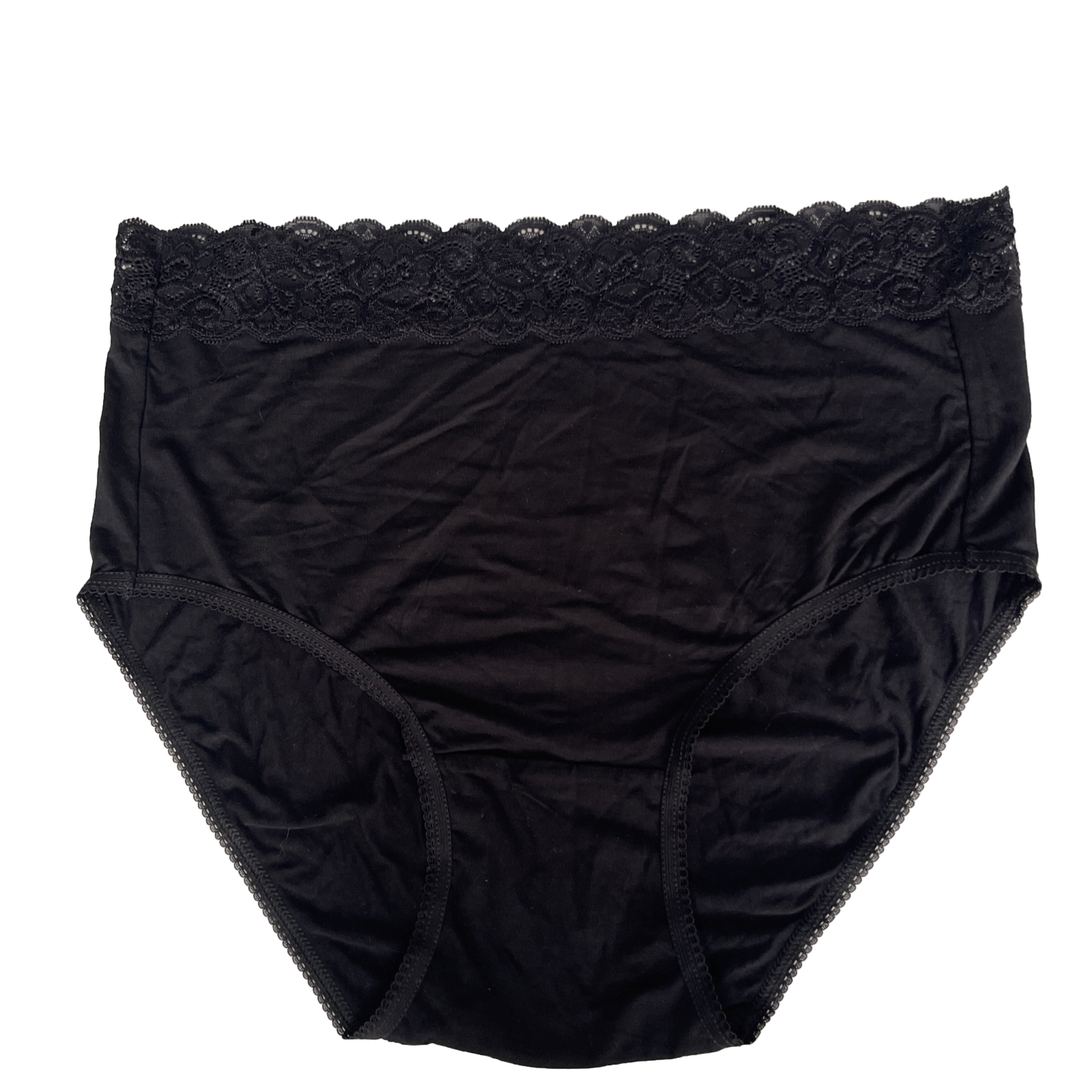 New KINDRED BRAVELY Black Postpartum Lace Trim High Waist Brief Panty Size XXL