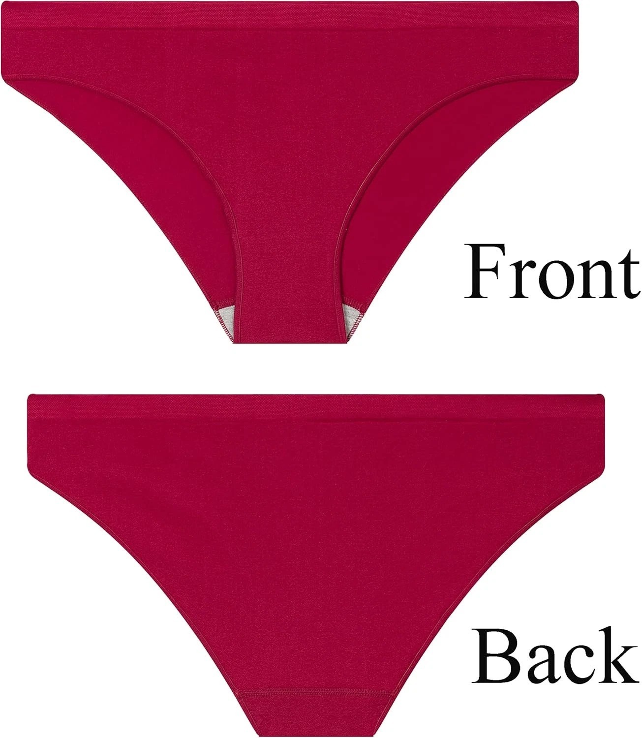 Bikini Underwear for Women Cheeky Panties Soft No Show Seamless Hipster 5 Pack L