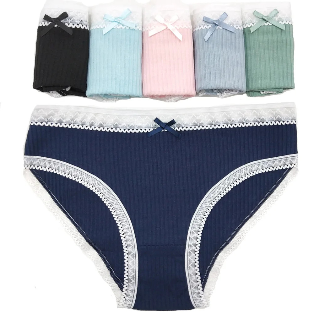 Cotton Low Rise Panties Women’s Briefs Everyday Soft Breathable Comfort 6 Pcs