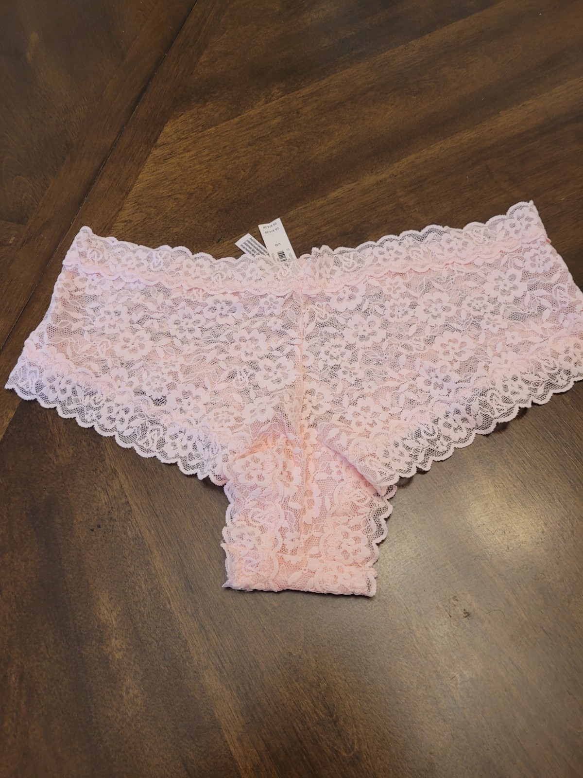 Victoria’s Secret Panties Cheeky Panty The Lacie Pastel Pink Posey Lace Large L