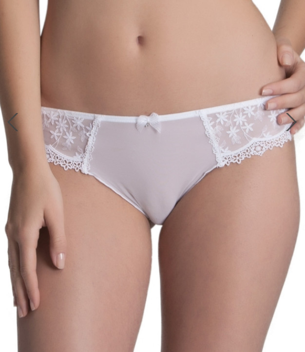Affinitas Rosie White Briefs knickers pants underwear panties see through 633