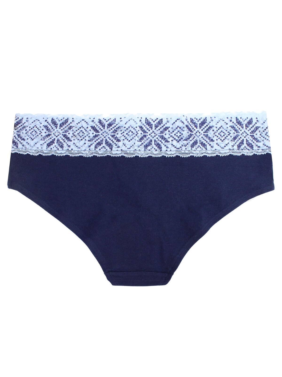 La Senza Navy Contrast Lace Trim Hiphugger Knickers/Briefs – Sizes S to XL