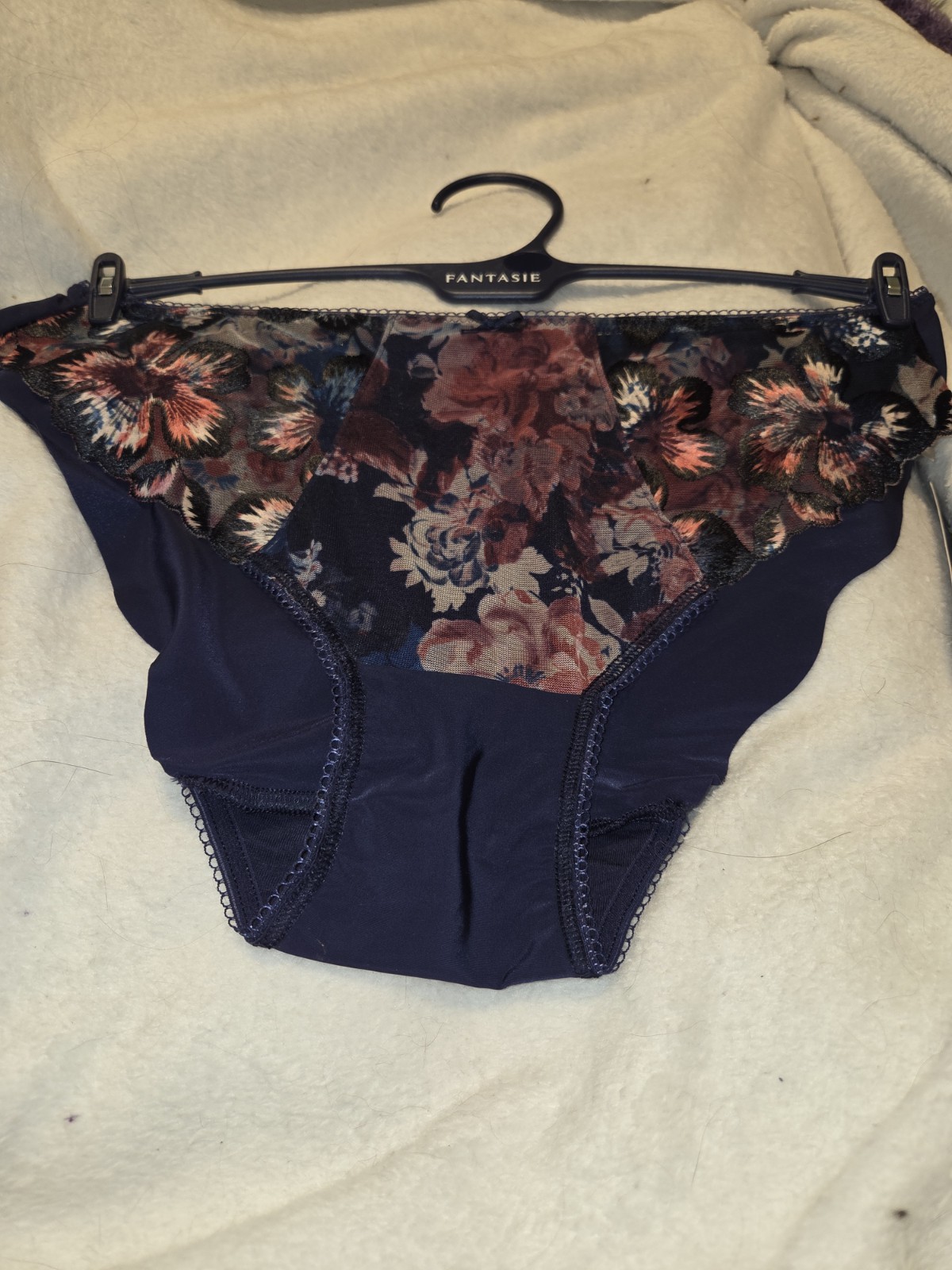 NWT Blue Floral Fantasie Lingerie Panty Size Small
