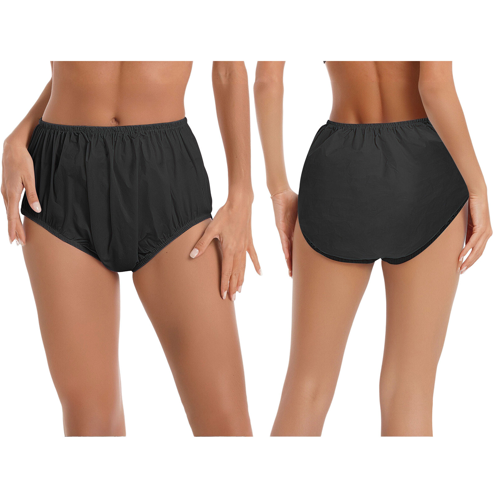 US Adult Plastic Pants Diapers Incontinence Cloth Diaper Cover Rubber Underwear