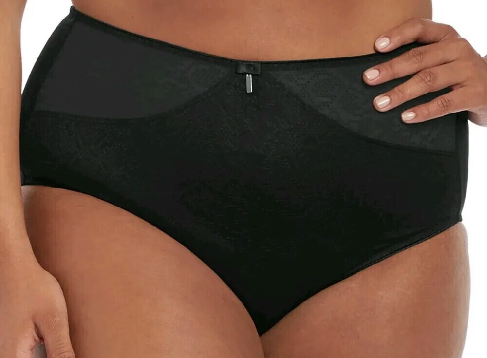 Elomi Mia Full Brief Panty Style EL4365 Black Size XL.