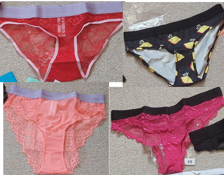 BNIB Lemonade Dolls Size 8-10 XS NEW x 4 pairs briefs knickers pink black red