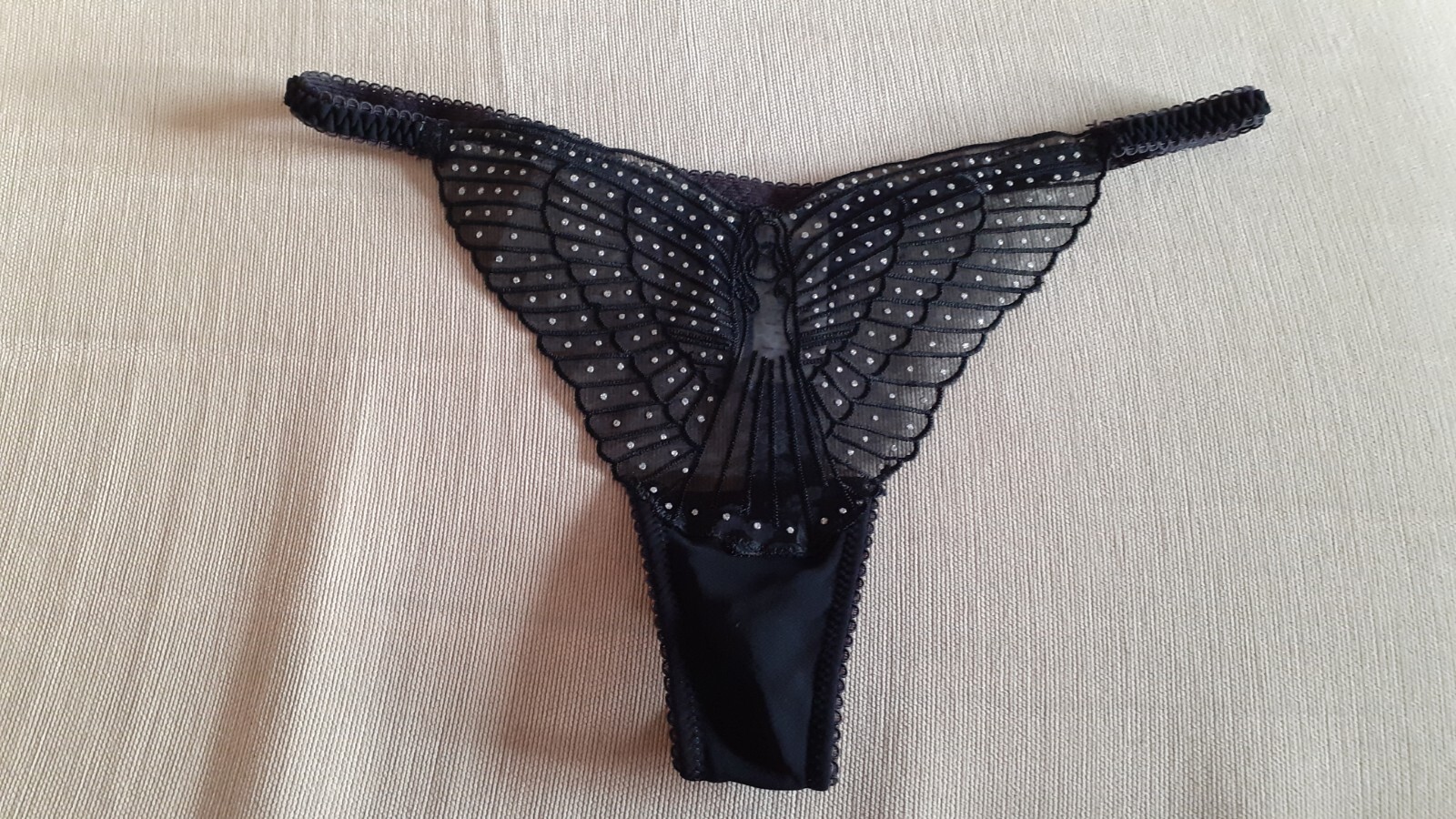 Black Thong Size M H&M