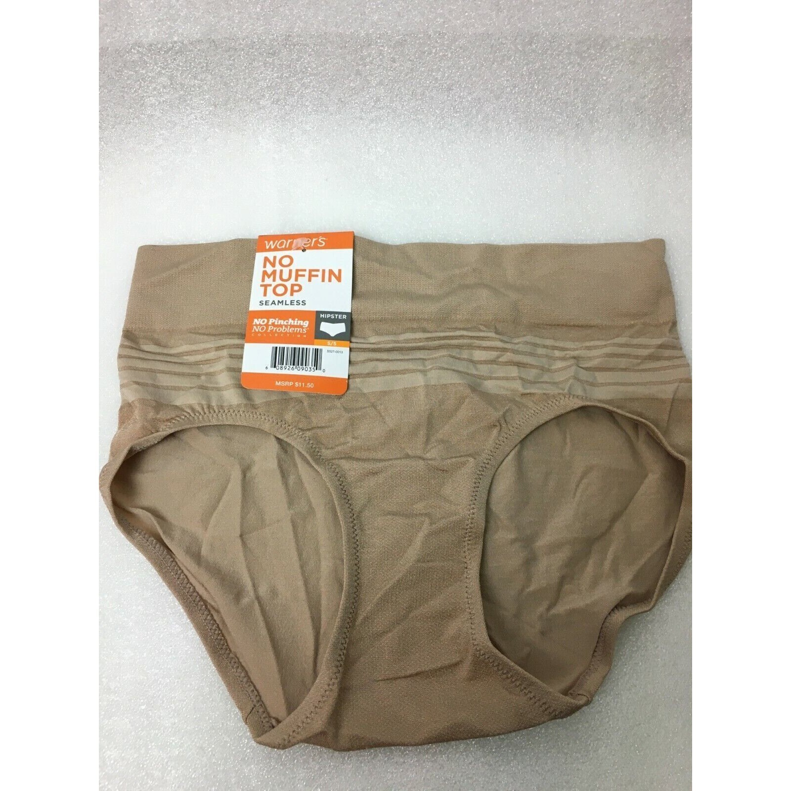 Warner’s No Pinches No Problems Striped Hipster Underwear RU0501P, Nude,Small