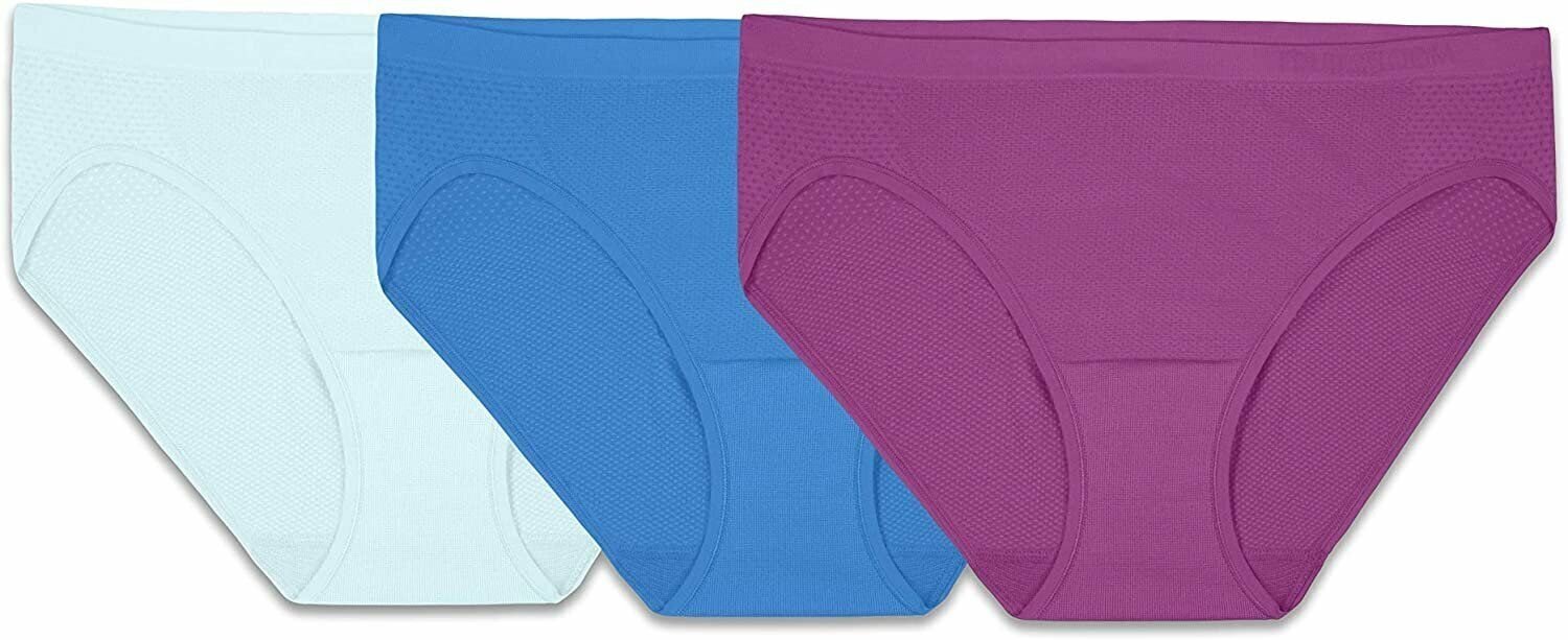 Fruit of the Loom Women’s Bikini Underwear Size 5 Breathable Panties