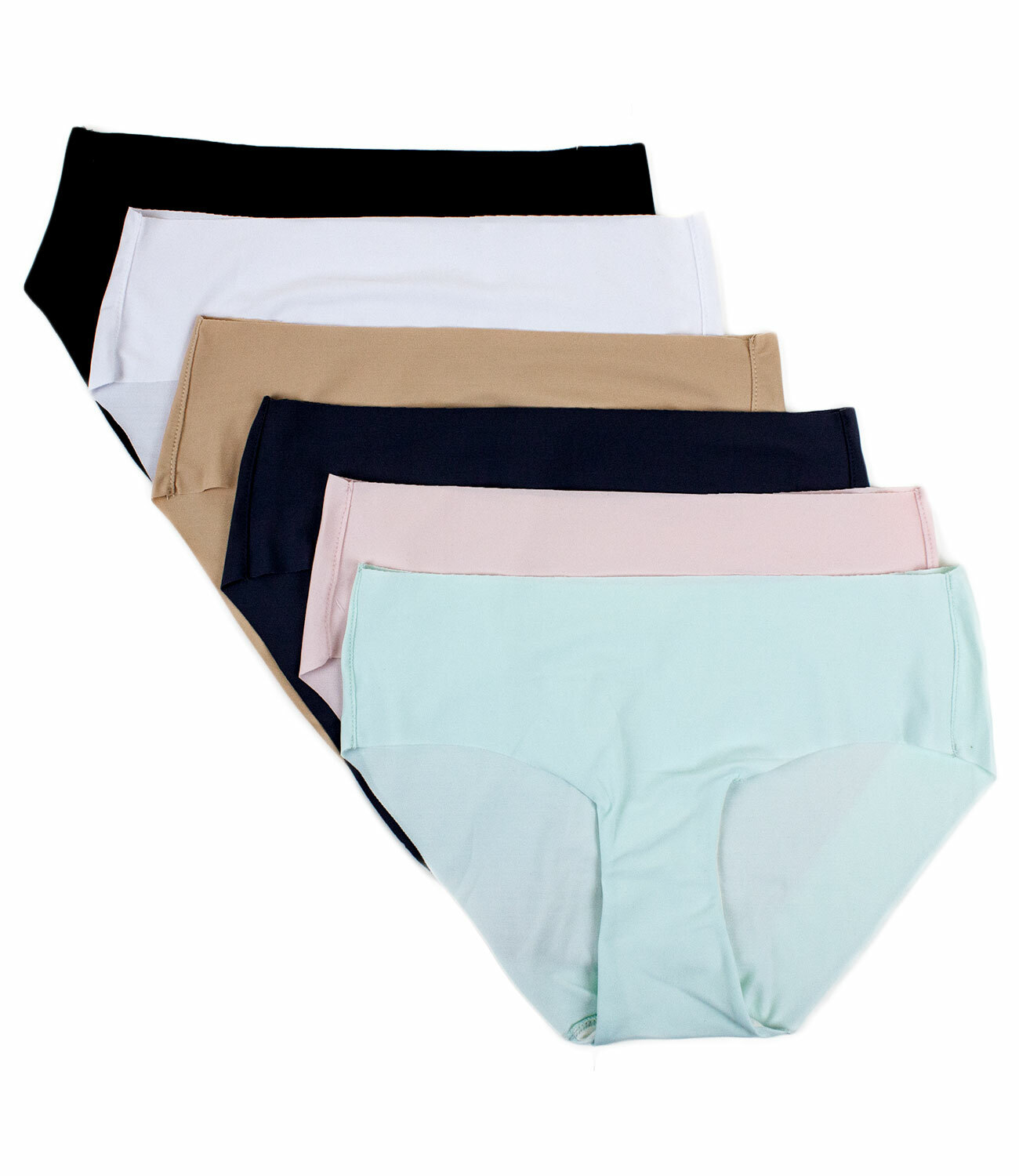 B2BODY 6 Pack Women’s Regular & Plus Size Aqua X Performance Hipster Panties