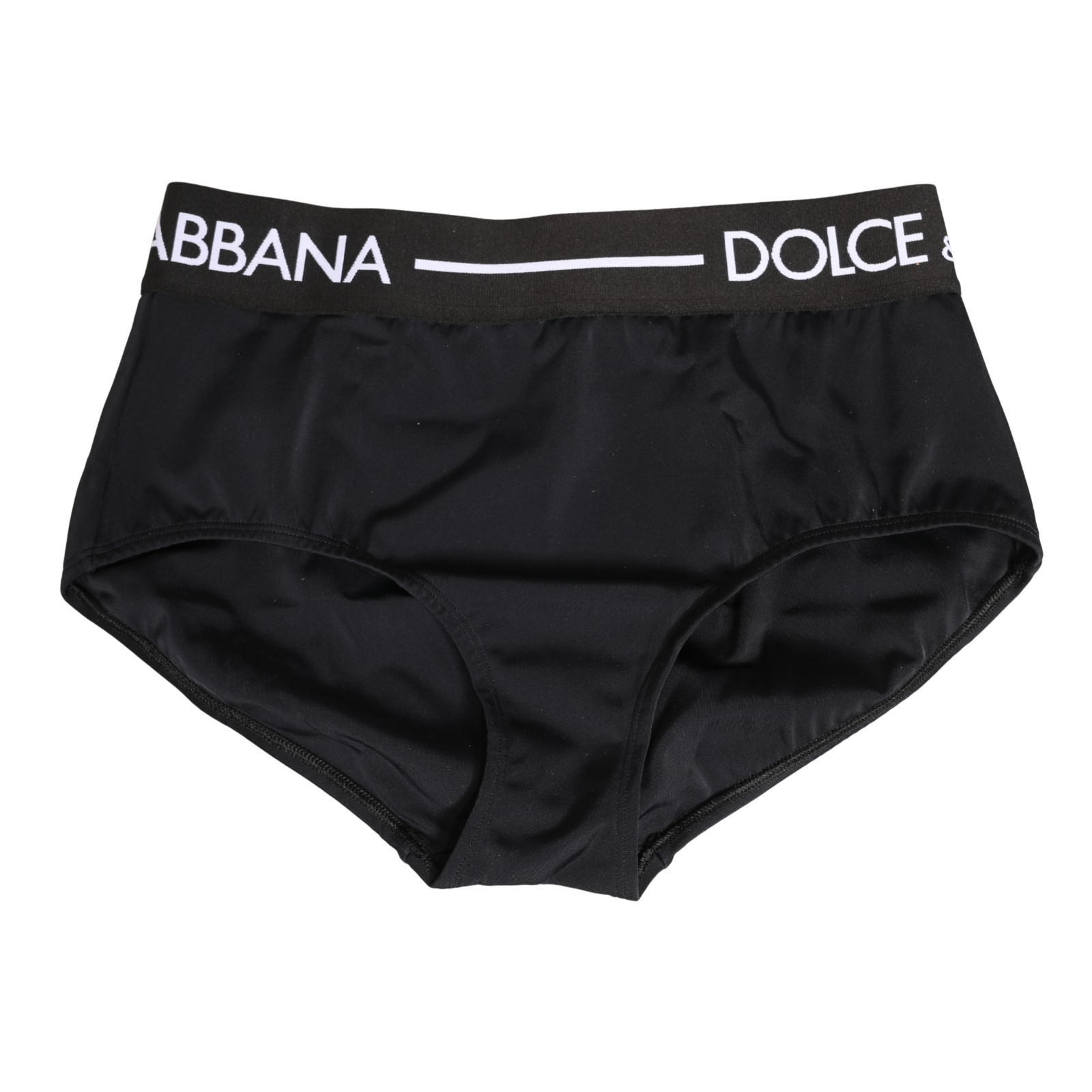DOLCE & GABBANA Underwear Black Logo Waistband Coulotte Panty IT40/US6/S 340usd