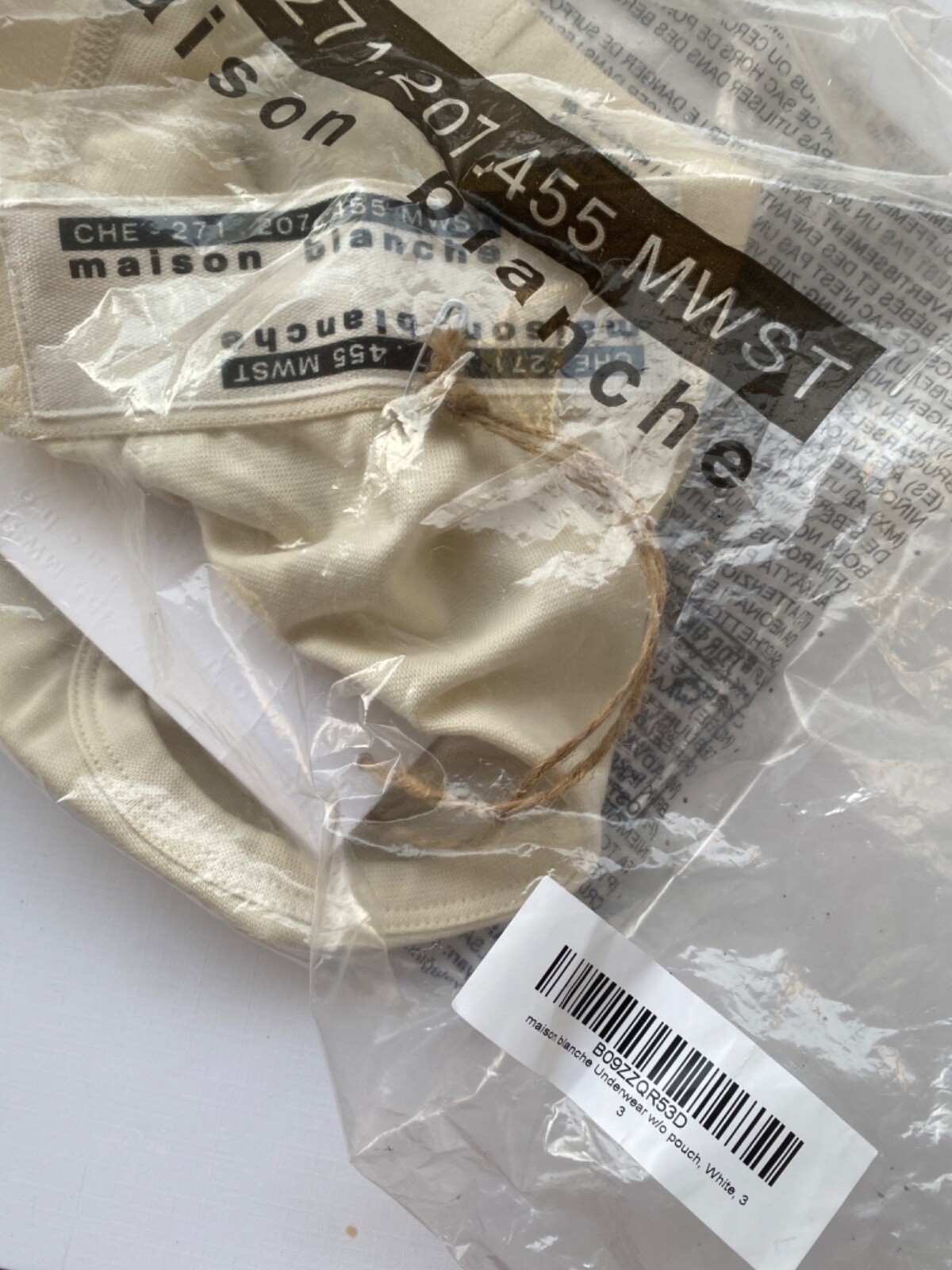 maison blanche All Gender Underwear Without Pouch , Size 3