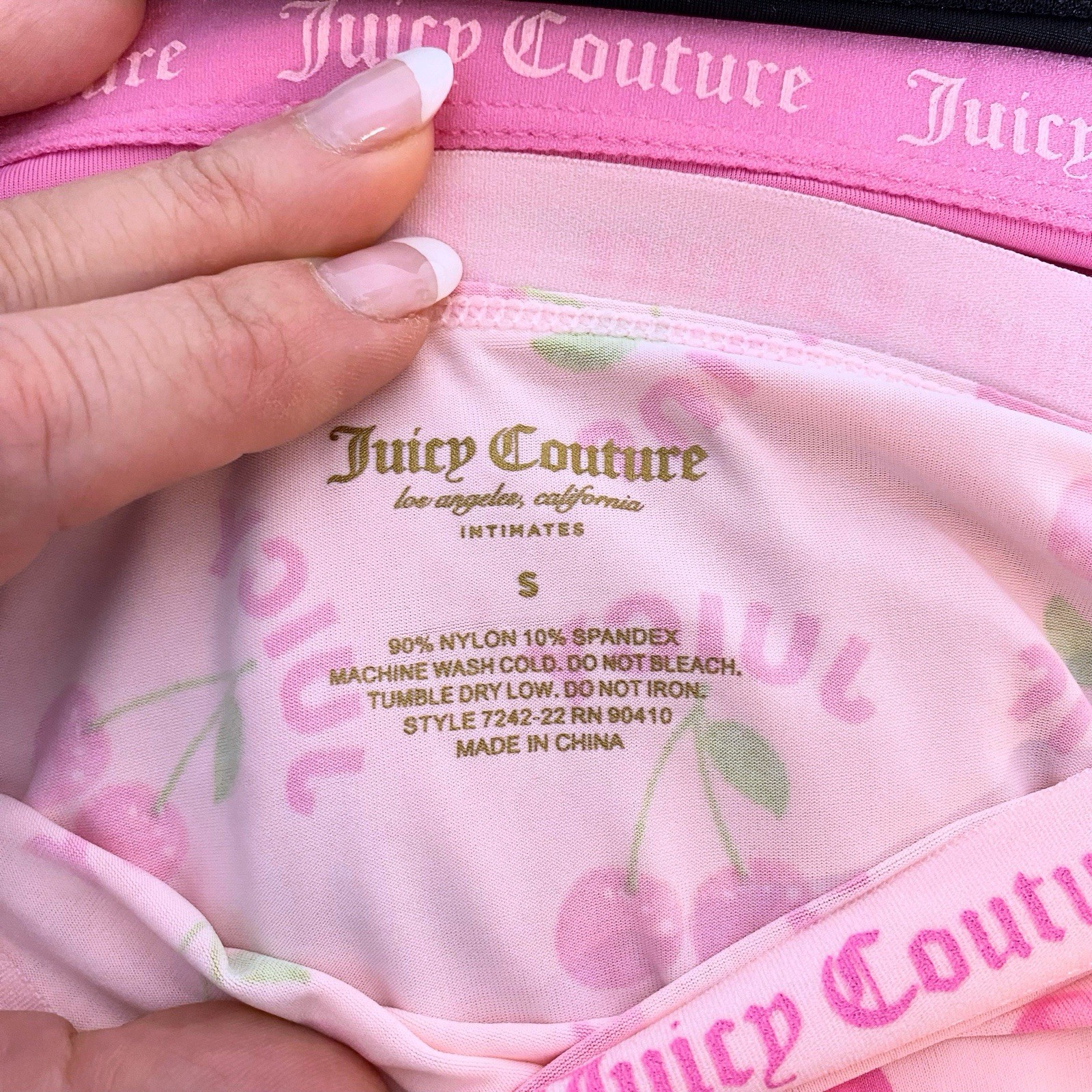 Juicy Couture Bikini Brief Pink, Black, White, Gray Logo 5 Panties Set Size S