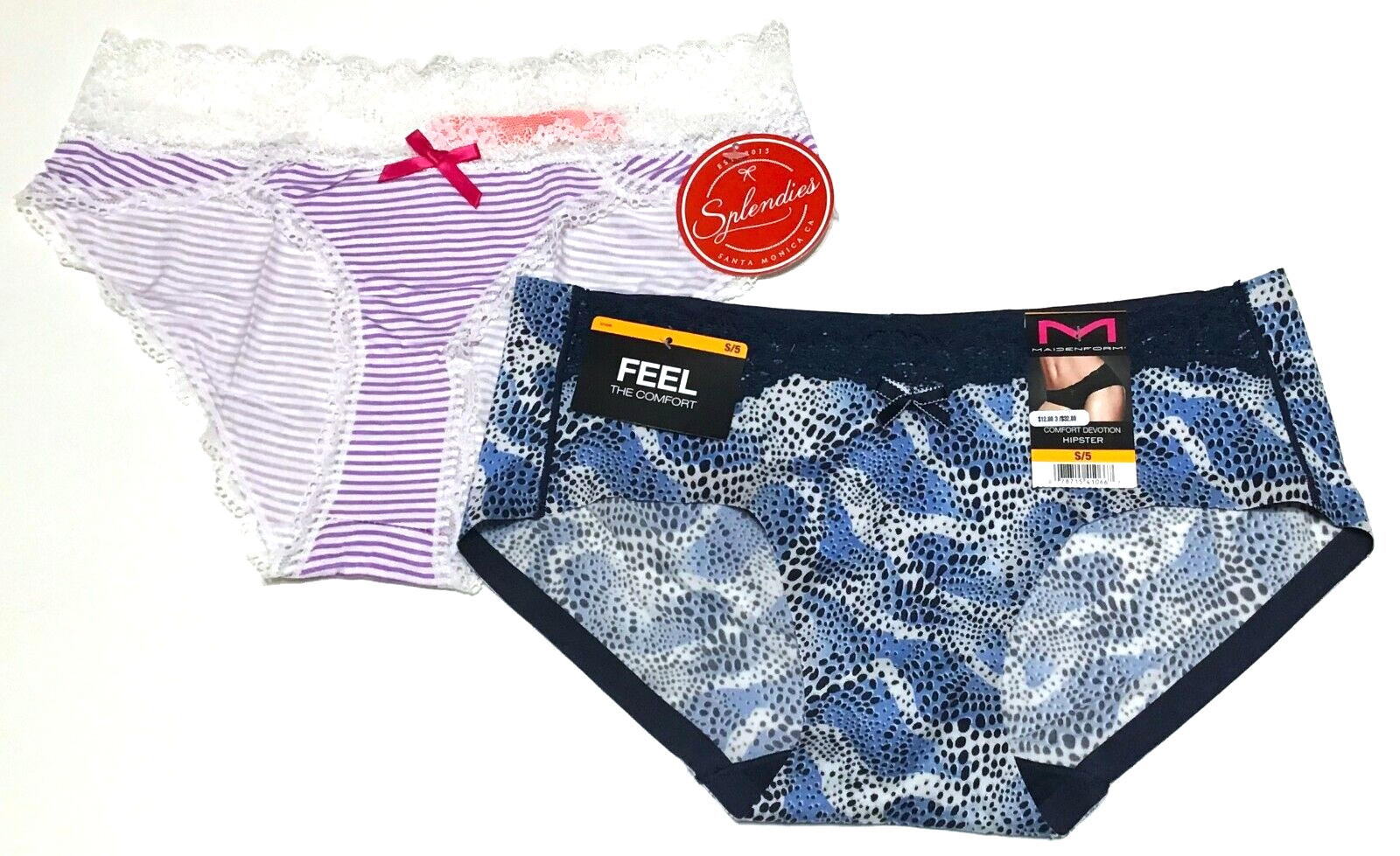 small – NWT Splendies bikini and Maidenform hipster panties lot $24 tags (b65)