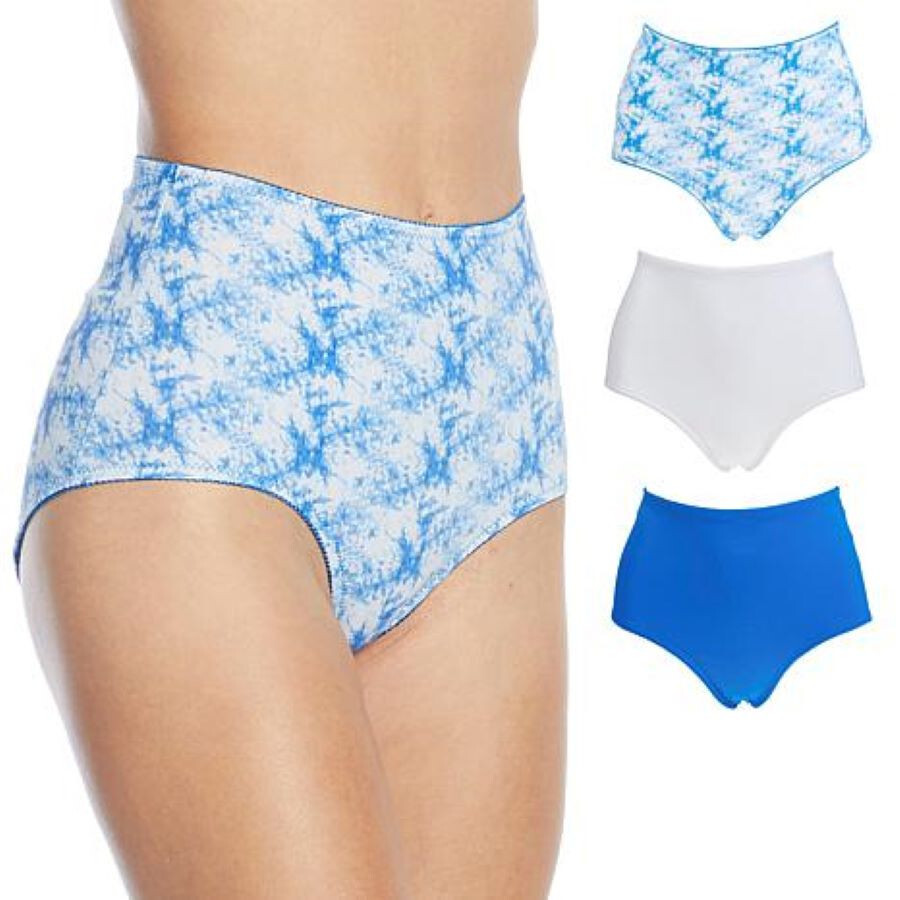 Rhonda Shear Women’s 3pack Smoothing Brief, LGWHBL, Medium
