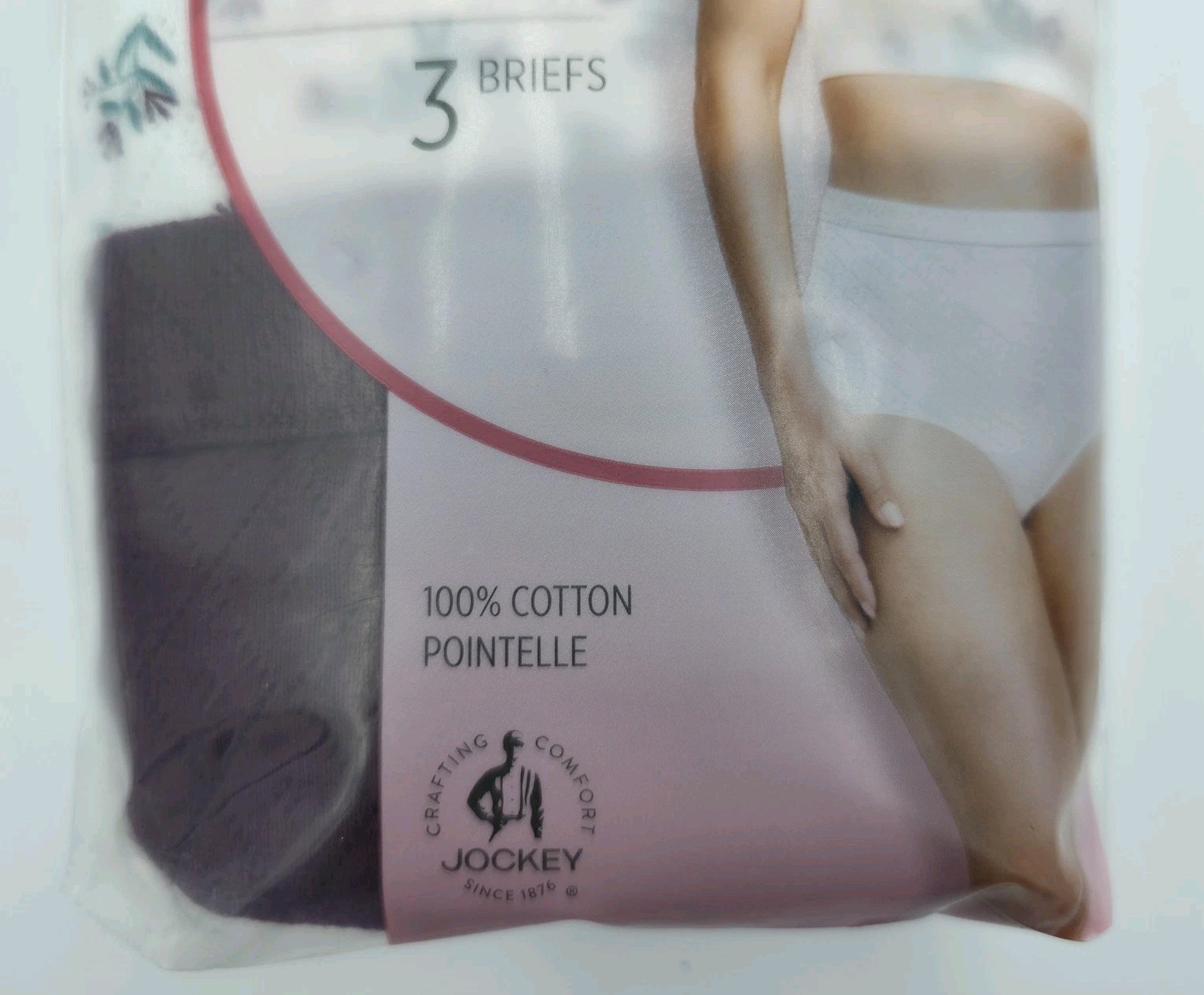 Jockey Elance Breathe Comfort Briefs Womens 9/XXL Multicolor Cotton 3 Pack