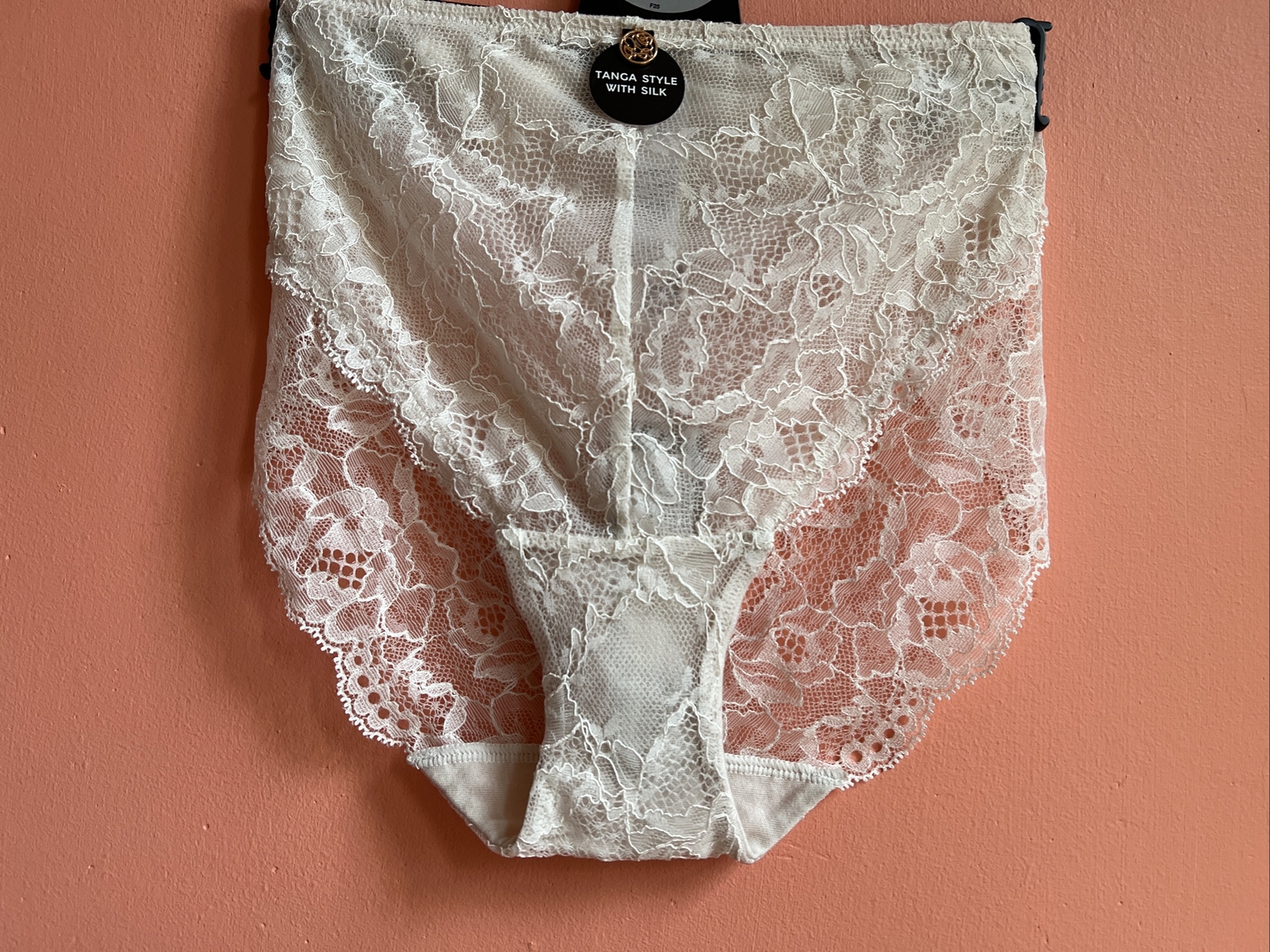 B N M& S Rosie Autograph Tanga Style Silk Lace effect Glamour Knickers Size 20
