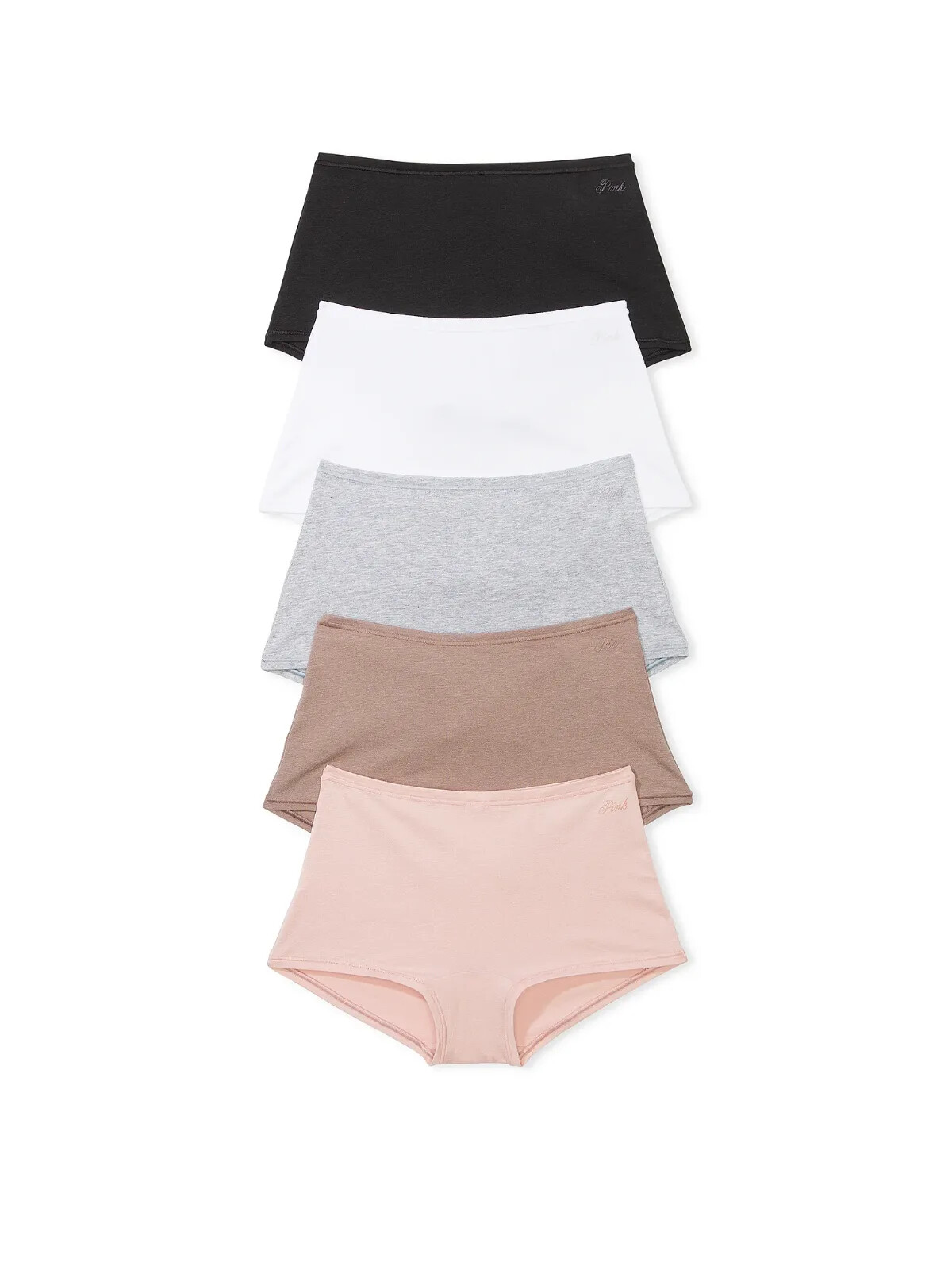 Victoria’s SECRET PINK 5-PACK COTTON BOYSHORT UNDERWEAR Panty XS,S, M,L, XL, 2XL