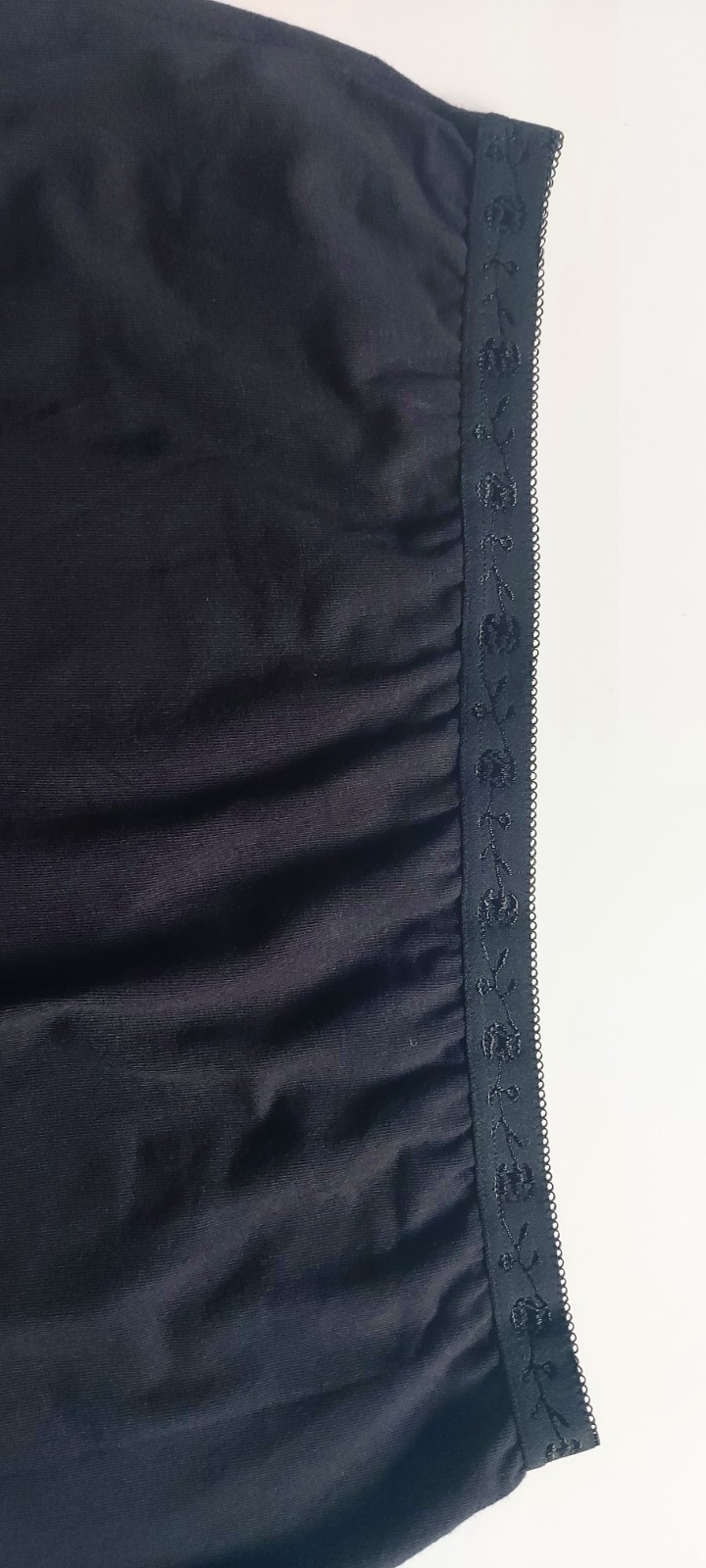 Authentic M & S BLACK Cotton Rich Jacquard Waist High Rise Full Briefs UK 10 -24