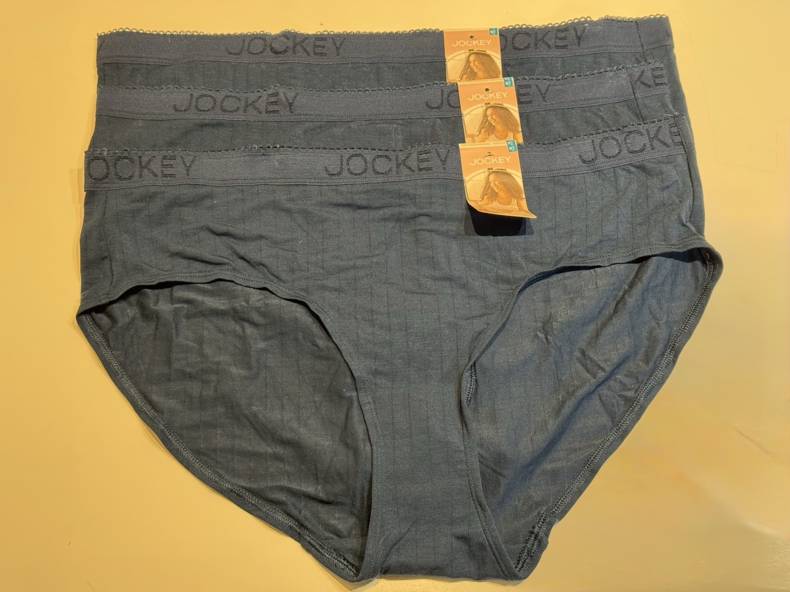 NWT Jockey Soft Touch Breathe Hipster Panties XXL 9 002422 Blue 3 Pairs