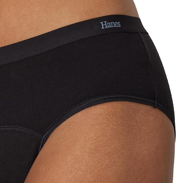 Hanes Women’s Comfort, Period. Underwear, Bikini Period Underwear, Leaks 3-pack