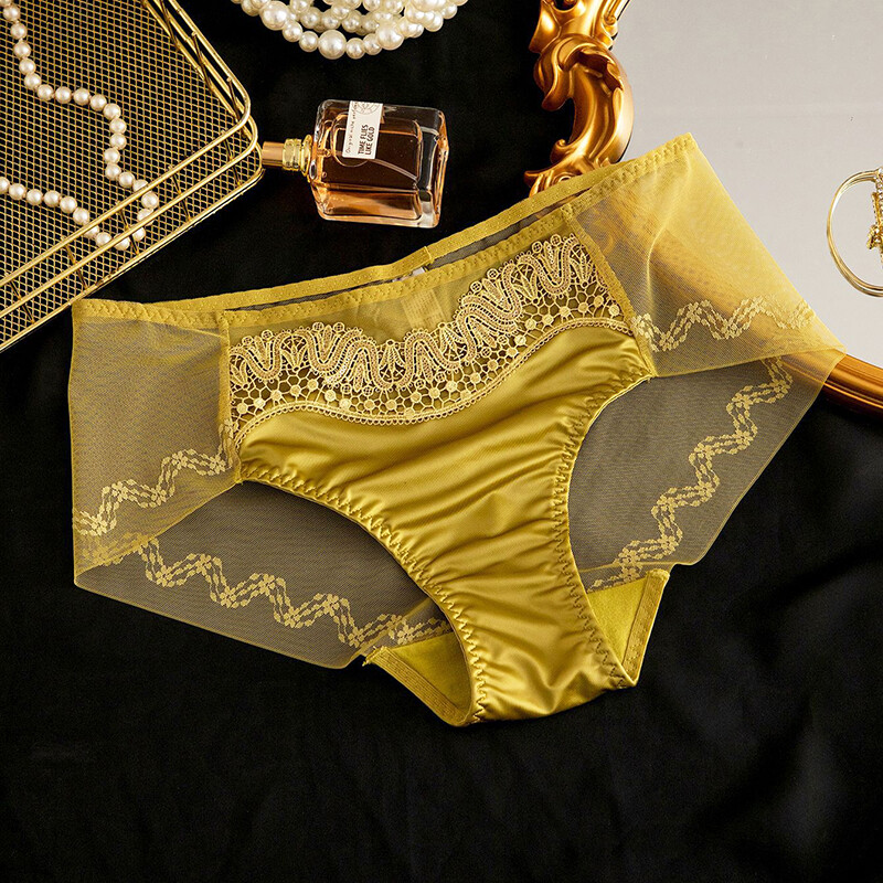 5 Pack Lot Sexy Womens Satin Panties Underwear Sheer See Through Briefs Lingerie