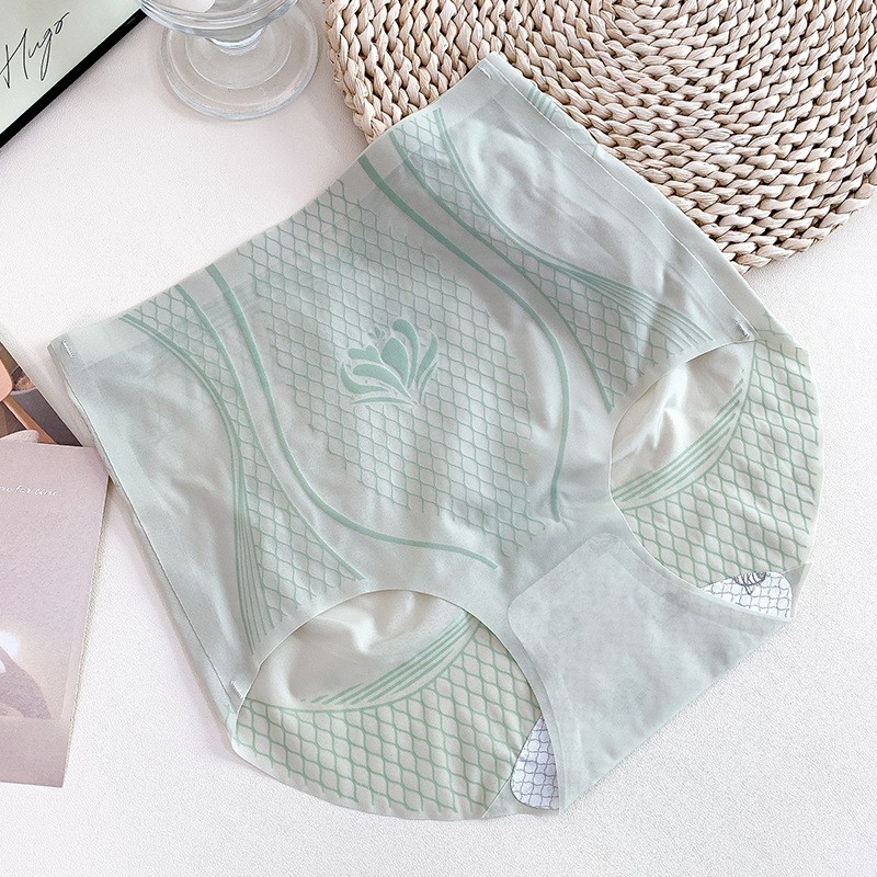 High Waisted Tummy Control Knickers for Women Antibacterial Ice Silk Knickers