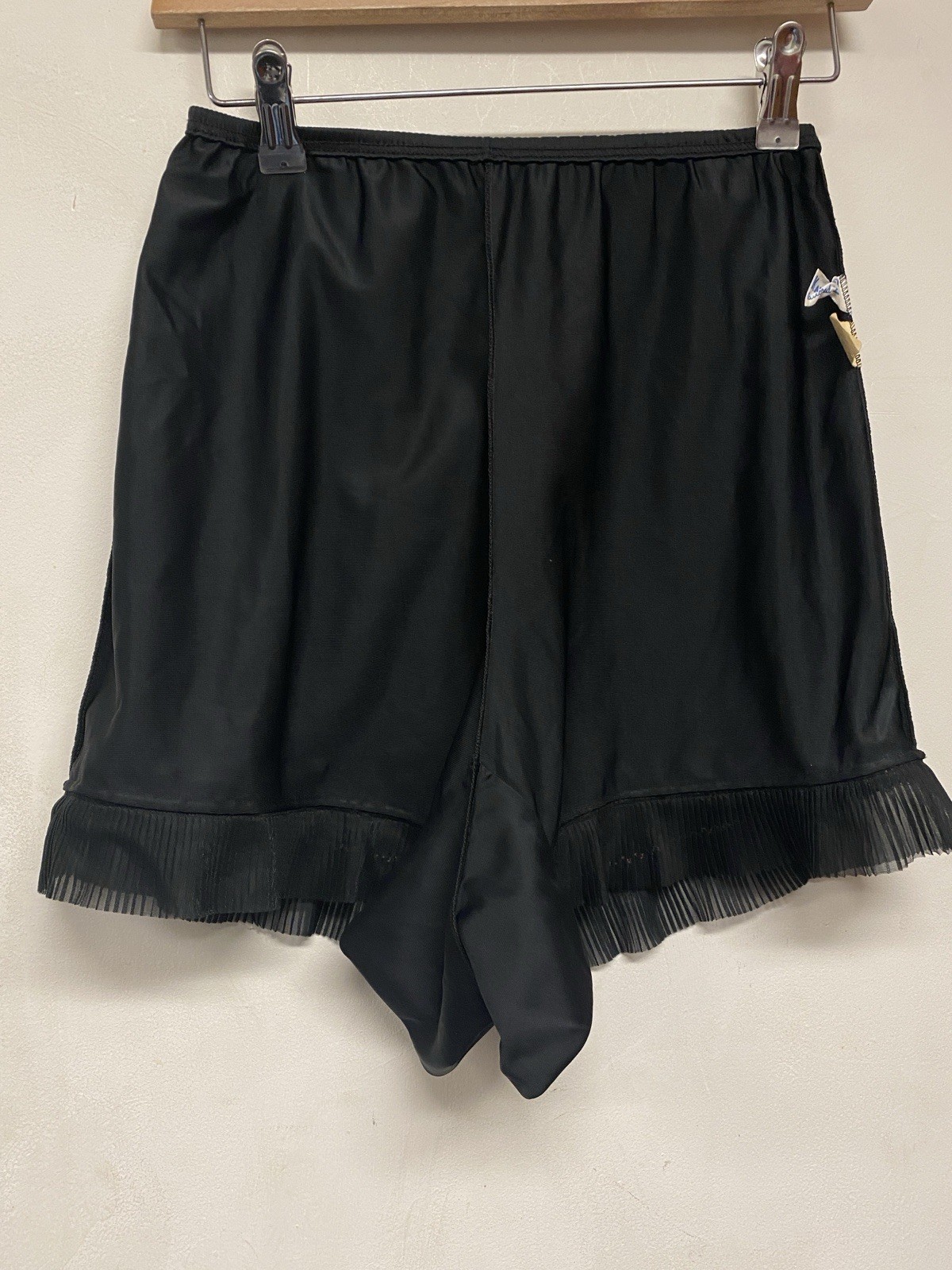 1950s Kayser Tailored 25 Black Nylon Jersey French Knickers Size S