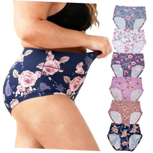 Women’s Underwear Plus Size Briefs XL-5XL 3X-Large Plus Size Floral Panties