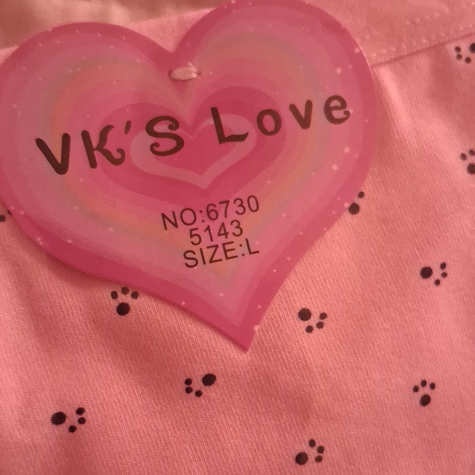VK’S Love Women’s Brief Panties Polka Dot 15 Pack Size L Pink/Black/Blue