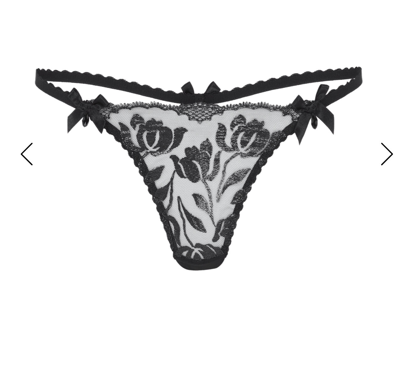 Agent Provocateur Sparkle Black Thong AP3 Medium NWT