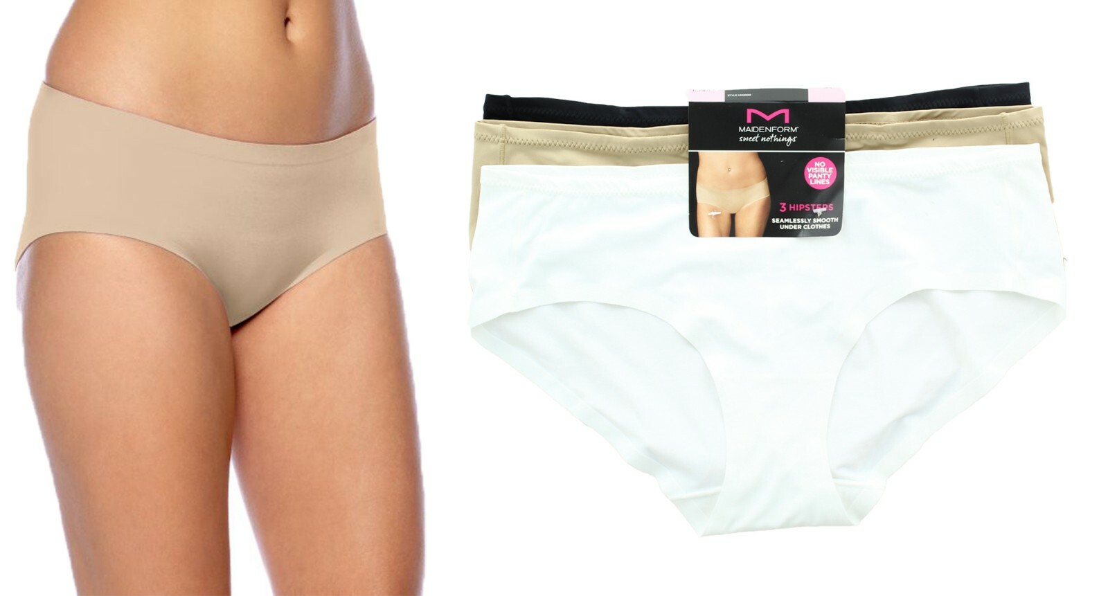 Maidenform Hipster Comfort Devotion Sweet Nothings Seamless Underwear, 3 Pack