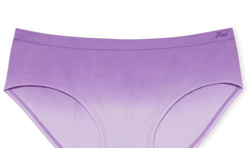 M Soft Purple Dip Dye Seamless Victorias Secret PINK Hipster Hiphugger Pantie