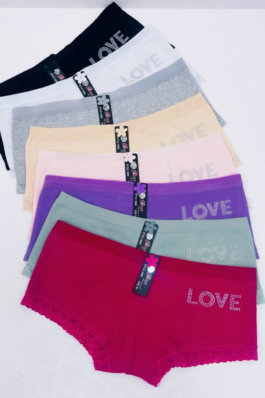 NEW Lot 6 Boyshorts Panties Cotton Underwear Women’s Ladies Girls 1808 Size S-XL