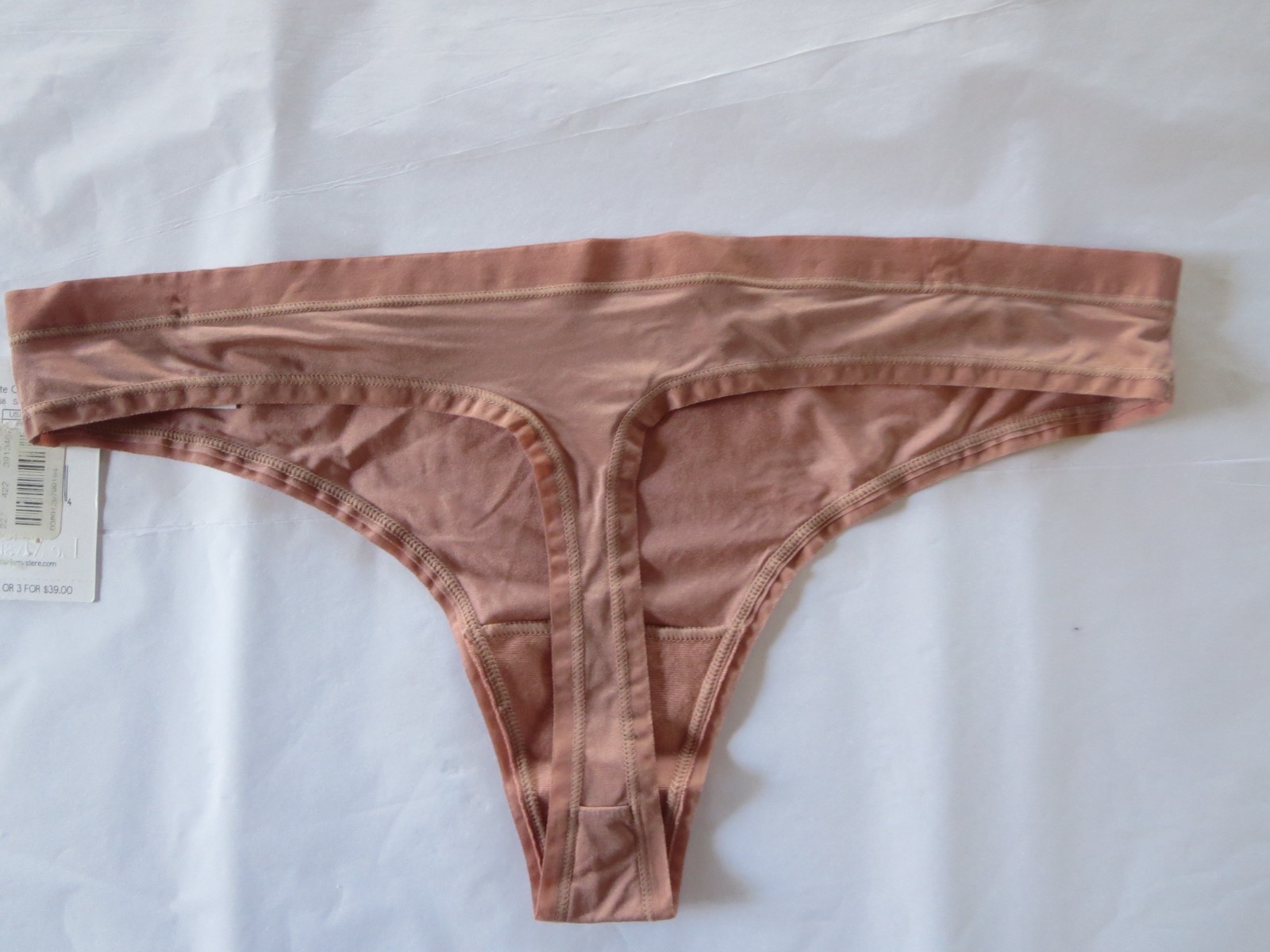 LE MYSTERE INFINITE COMFORT THONG PANTY #8838, S/M, 2 PACK, MINK & COCOA, NWT