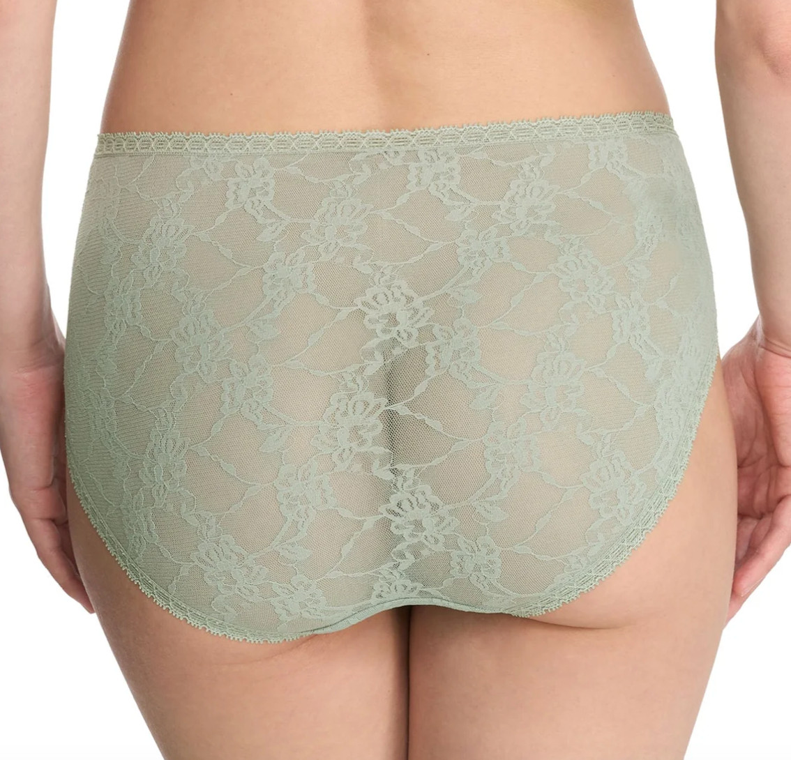 Natori One Size Bliss Allure Lace French Cut Brief Panty NWOT 772303 MeadowGreen