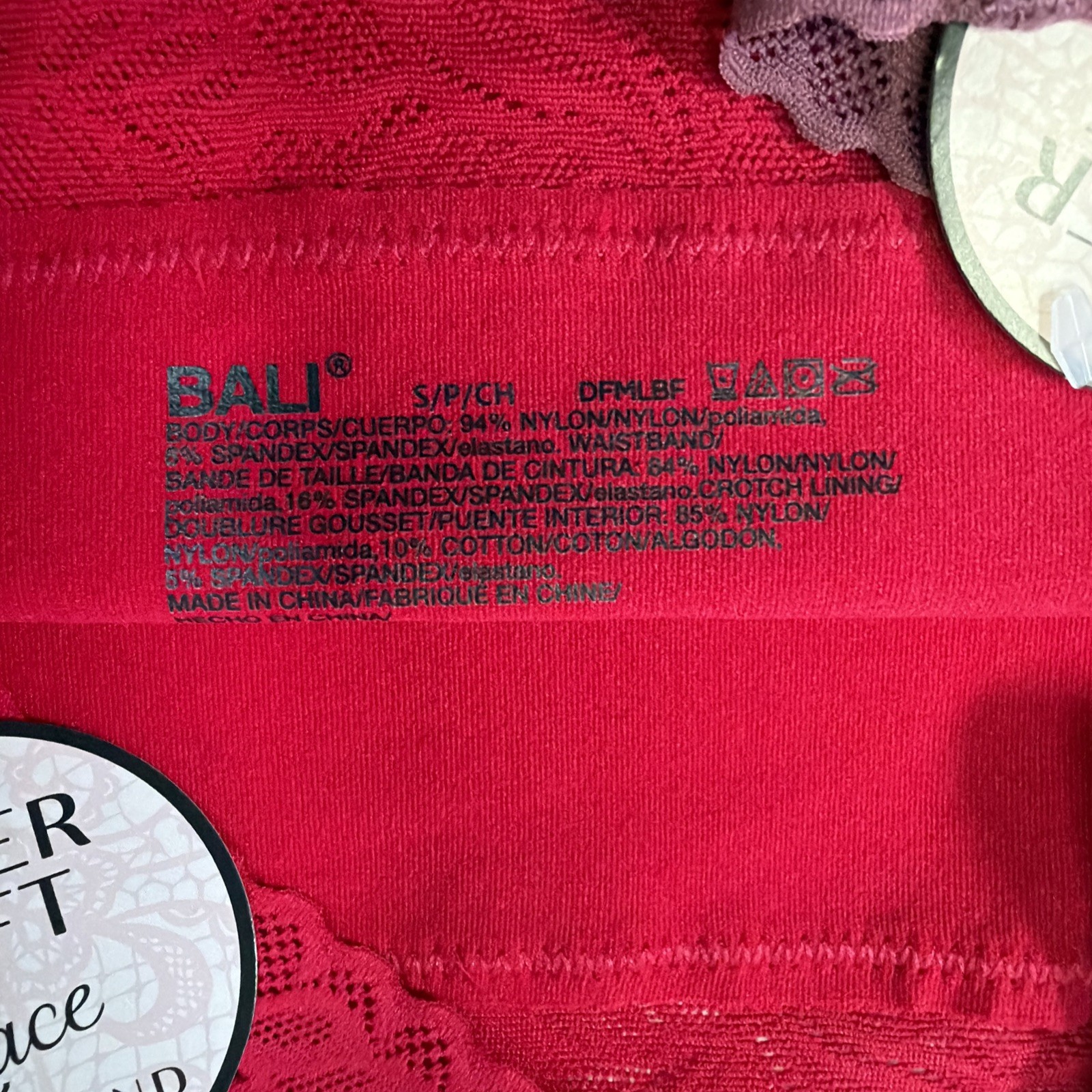Bali Comfort Revolution Soft Lace Waistband 2 Pack Brief Panties DFMLBF S/5