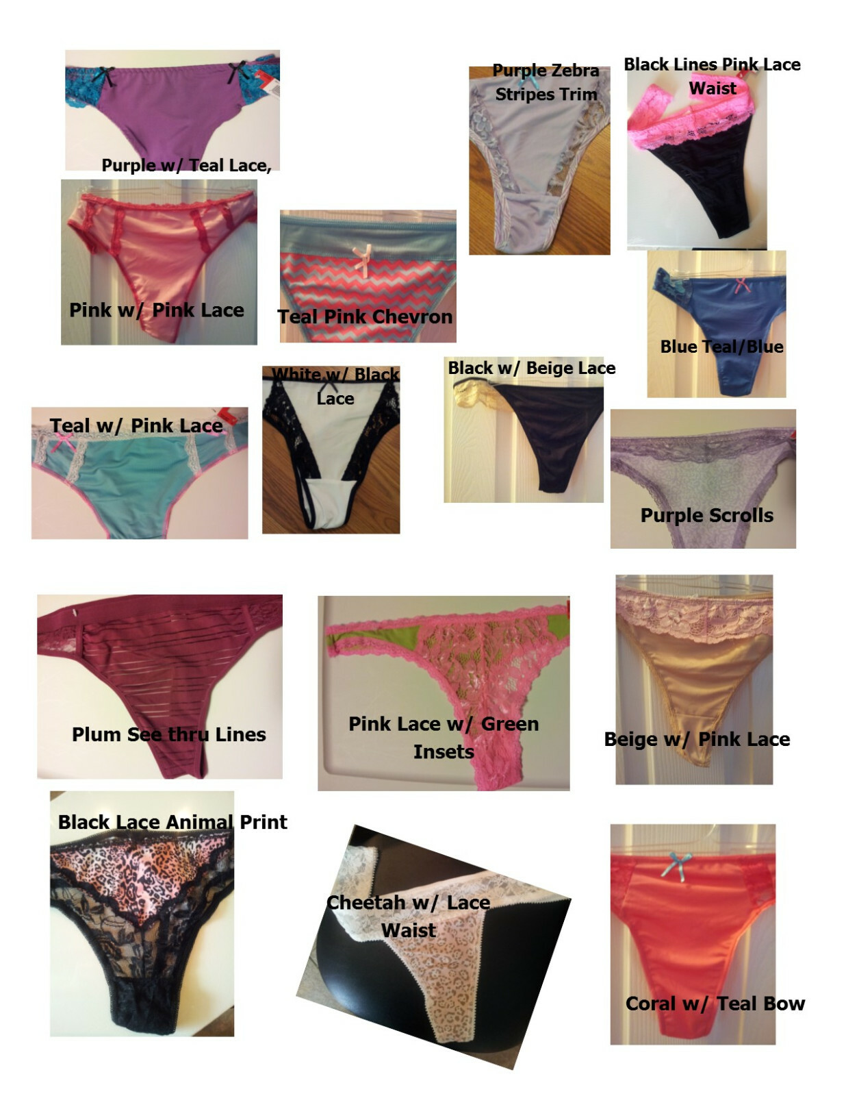 Mix & Match Sexy Thong Tanga Panties Size 3X/10 Multiple HOT Colors Patterns NEW