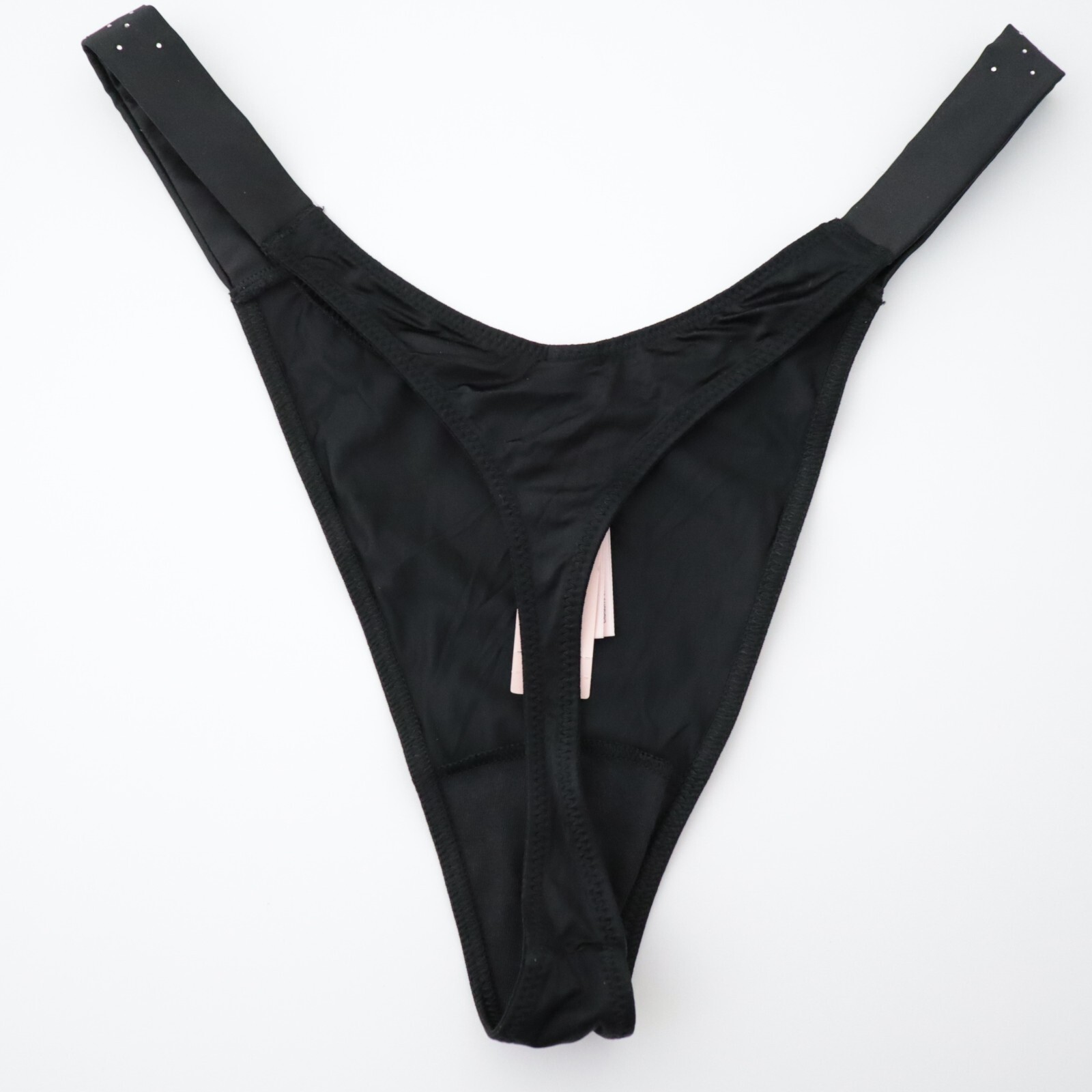 3 NEW Victoria’s Secret Satin Scattered Shine Strap Thong Panties Lot L MEDIUM