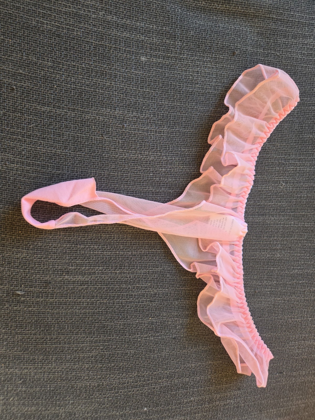 Pink Lace Thong Extra Large