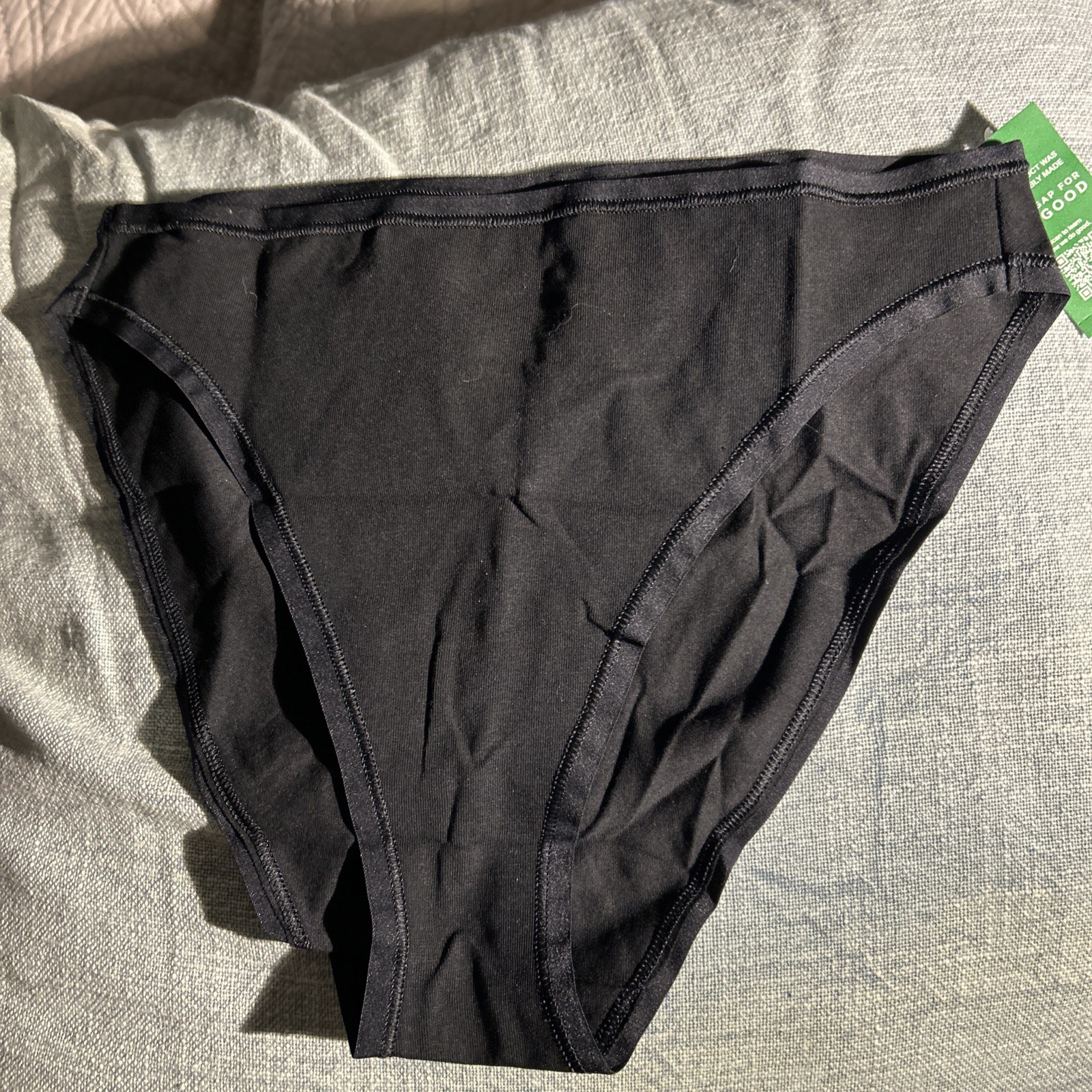 Gap Organic Stretch Cotton Bikini Women Size S New Black 2 Pair
