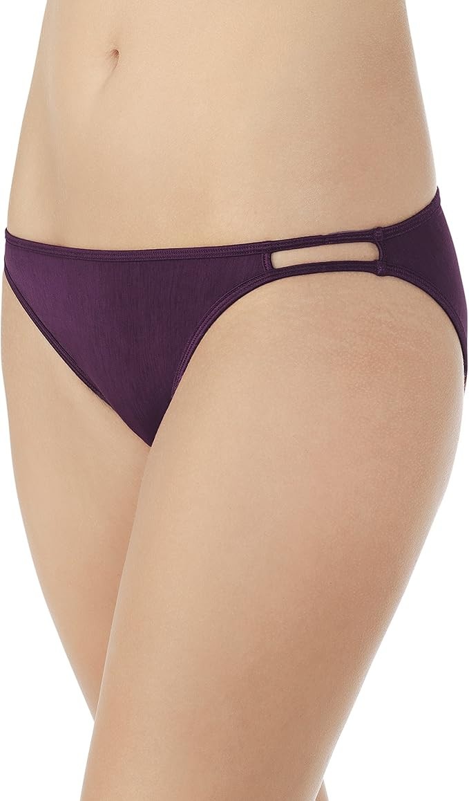 4 pairs VANITY FAIR String Bikini ILLUMINATION 18108 Panty Solid Colors 7 / L