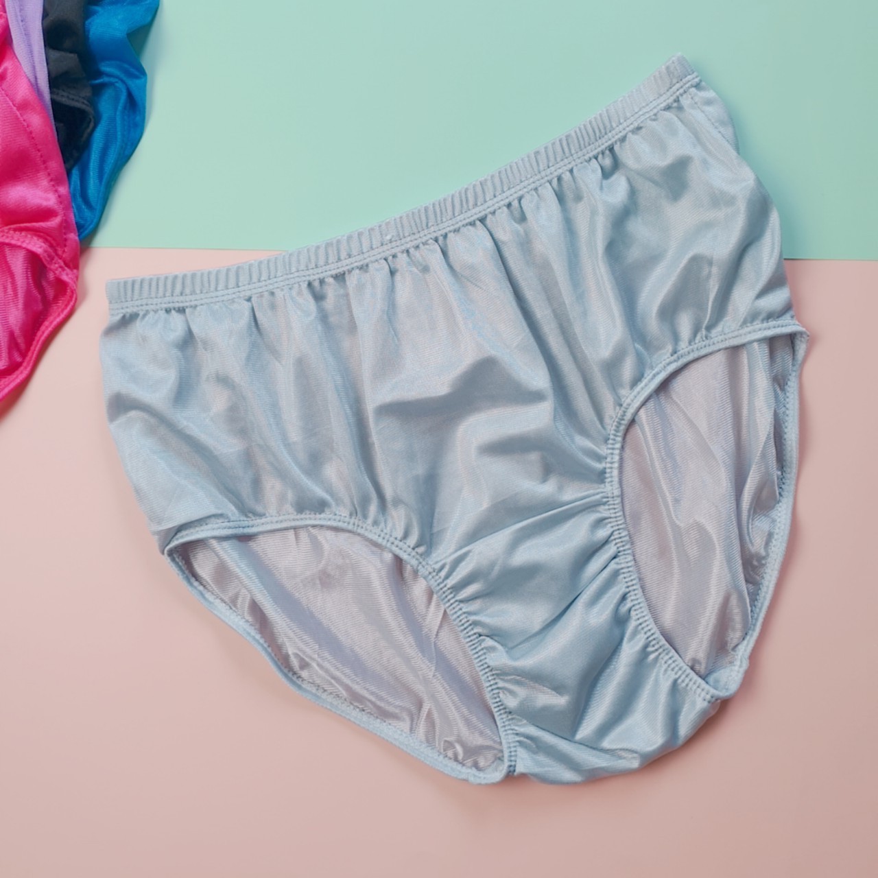 Nylon Panties Unisex Men Women Briefs Soft Shiny Underwear Lingerie Lot Set