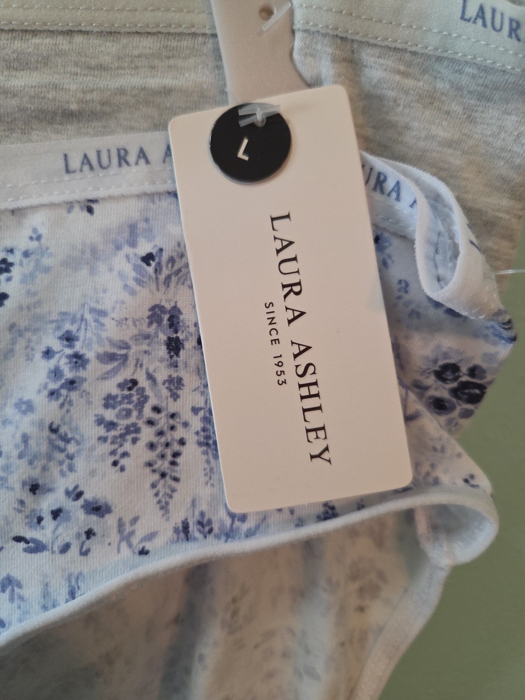 NWT Laura Ashley 7 PAIRS SZ Large Cotton Spandex Panties Assorted Tagless L59540