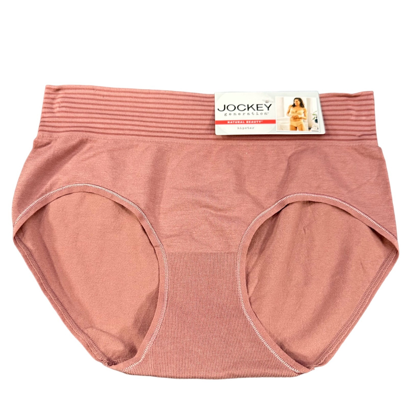 Jockey Generation Women’s Size Medium Panty Hipster Natural Beauty Pink New