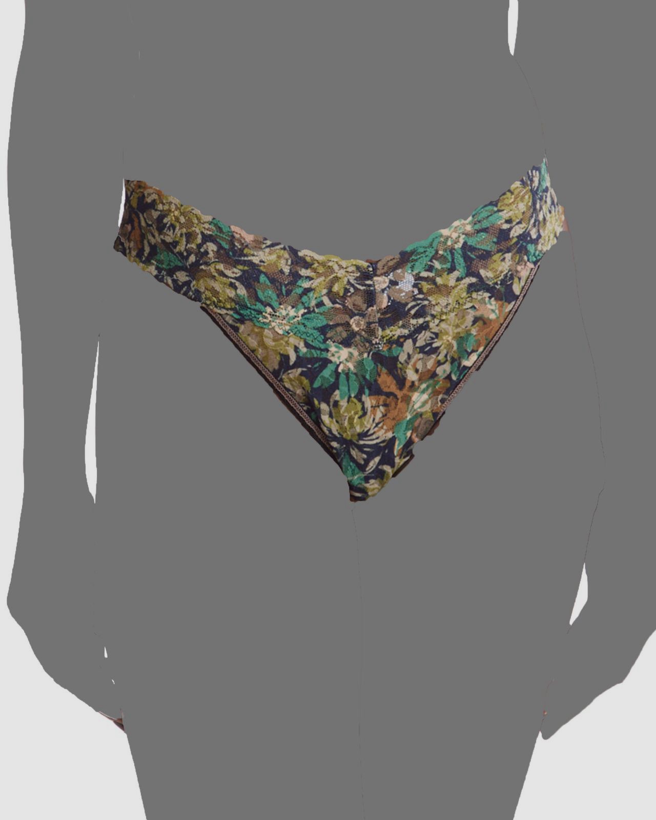 $25 Hanky Panky Women’s Brown Original-Rise Lace Thong Panty Size OS (4-14)