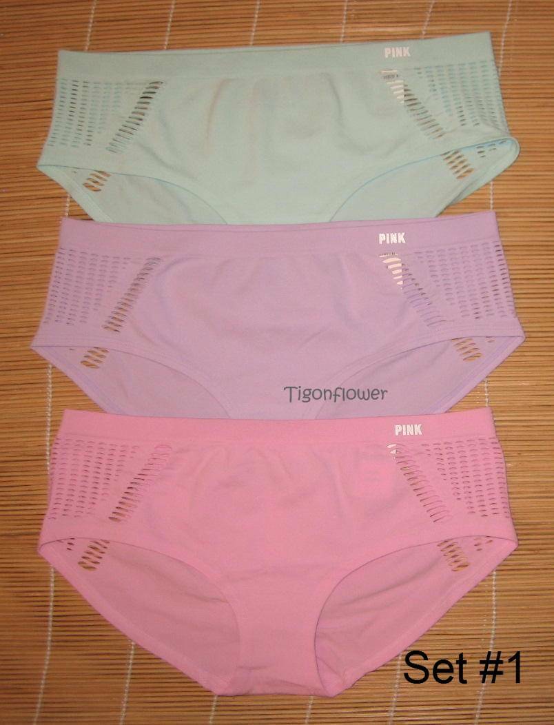 3 Victoria’s Secret Pink Seamless Yoga Panties Low Rise Hipster Medium You Pick